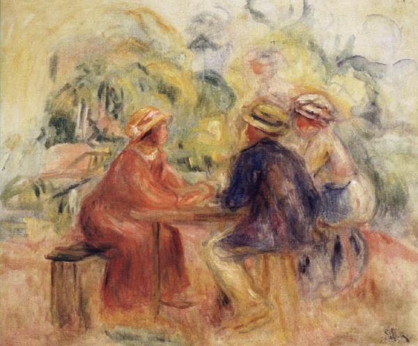 Pierre Renoir Meeting in the Garden Sweden oil painting art
